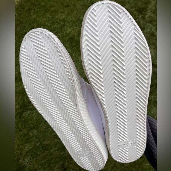 YSL Saint Laurent Paris Ace Mid Top Sneaker Luxury Designer Canvas Shoe 41/ 10 - Picture 8 of 11